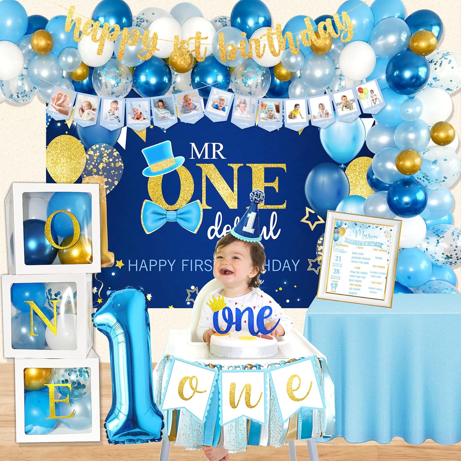 1500x1500 1st Birthday Image For Baby Boy BSMIEFUS Baby Boy 1st Birthday Decorations, 1st Birthday Boy India