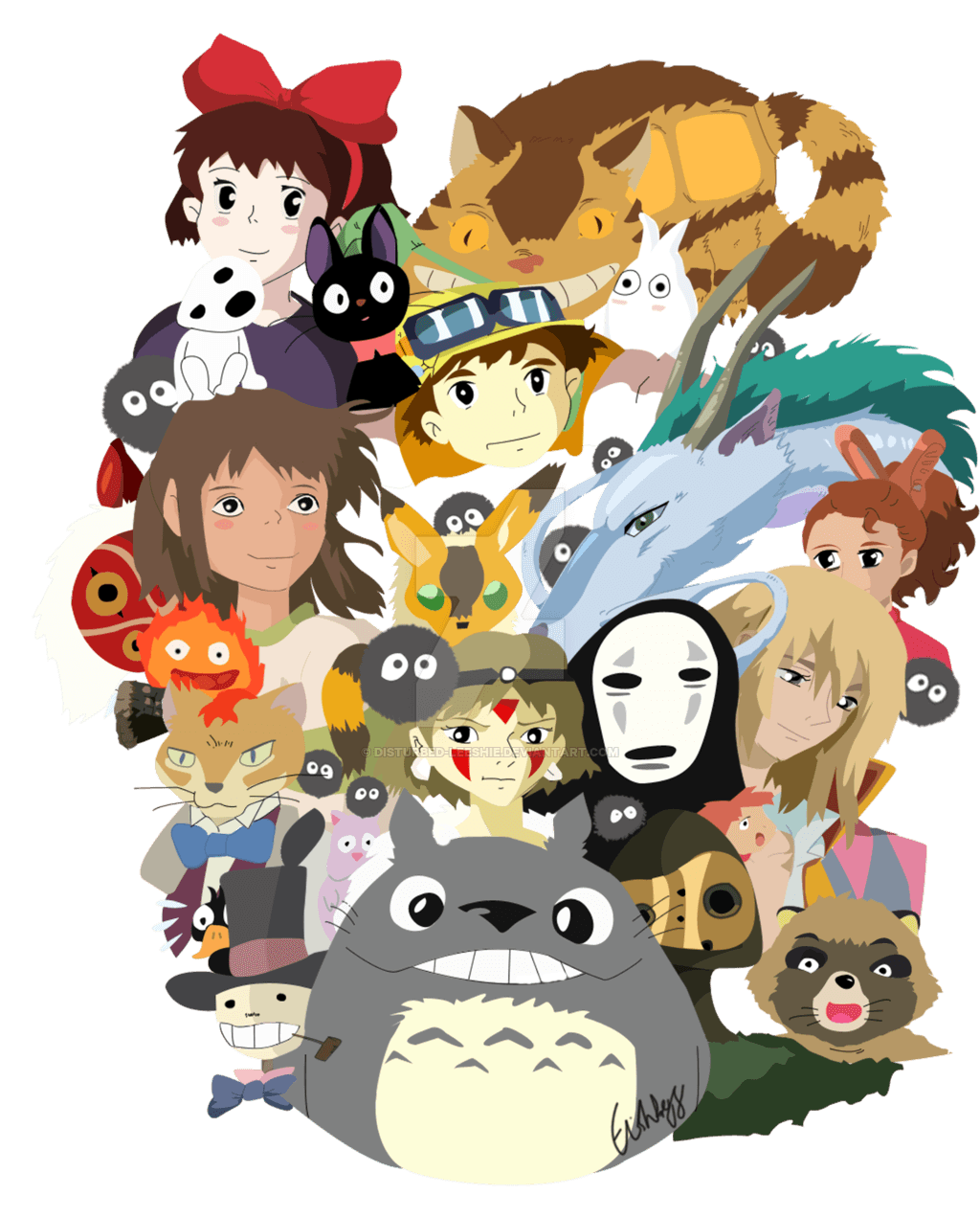 1024x1271 Studio Ghibli Collage được tô màu bởi Leeshie phiền muộn