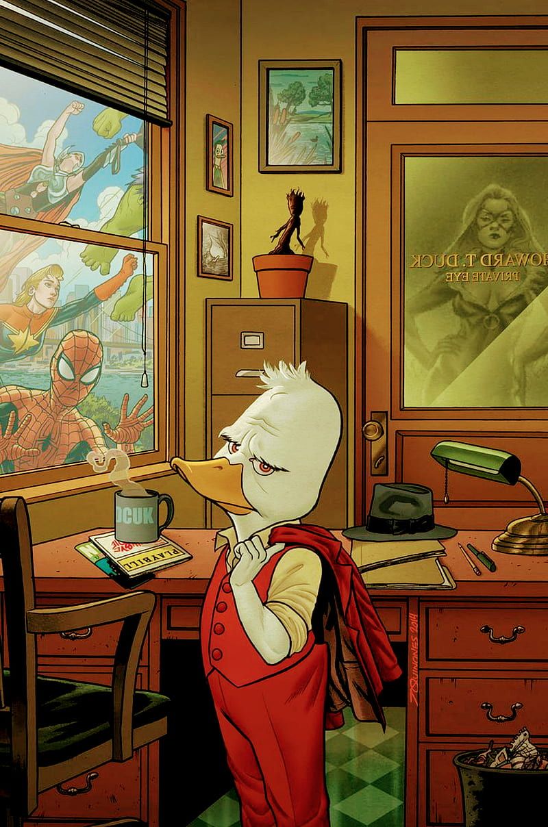 800x1208 Howard the duck, black cat, black cat howard, comic books, comicbooks, howard marvel, HD phone wallpaper