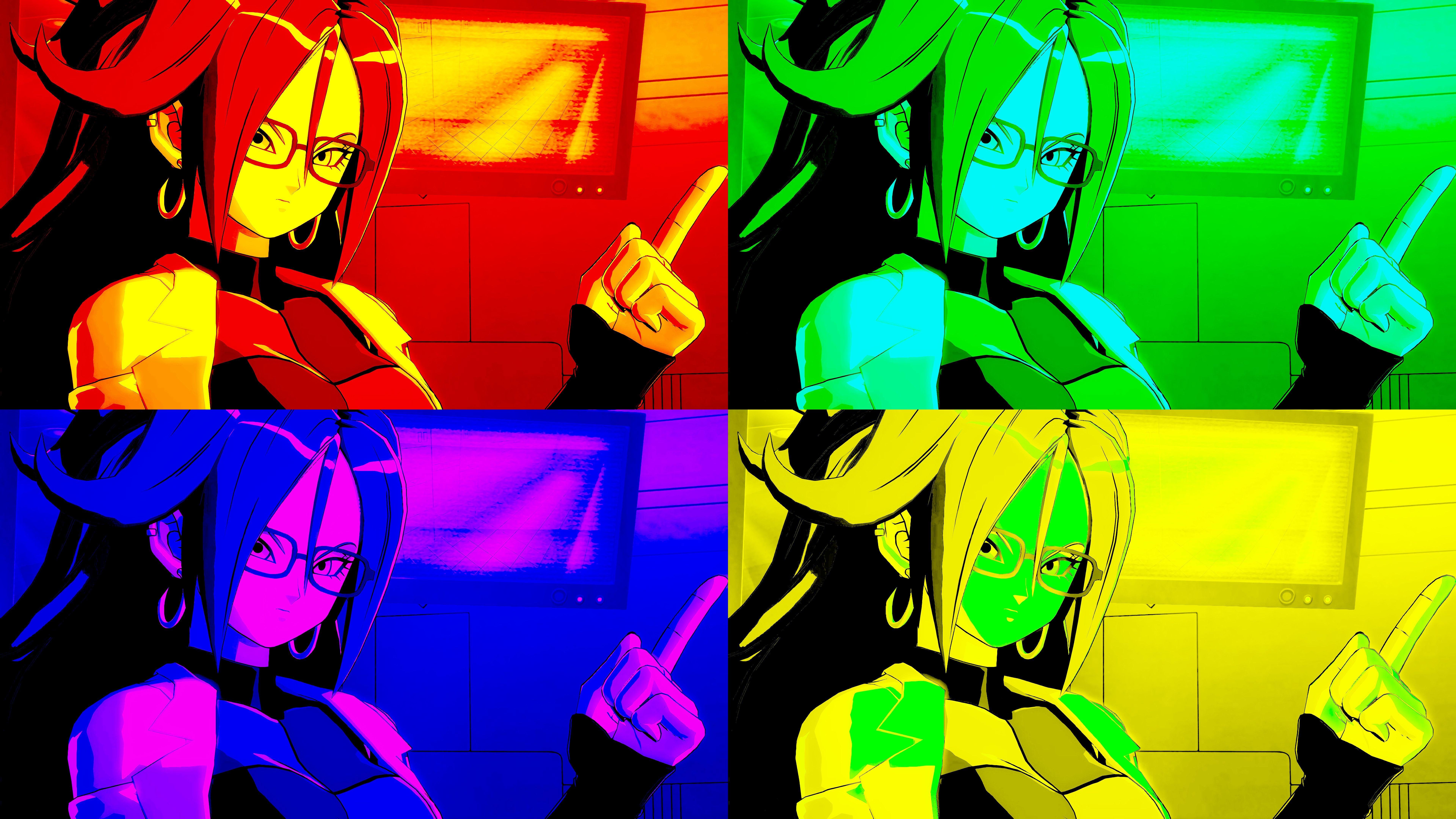 7680x4320 Android 21 Dragon Ball Fighterz B8135 Pop Art Collage Desktop