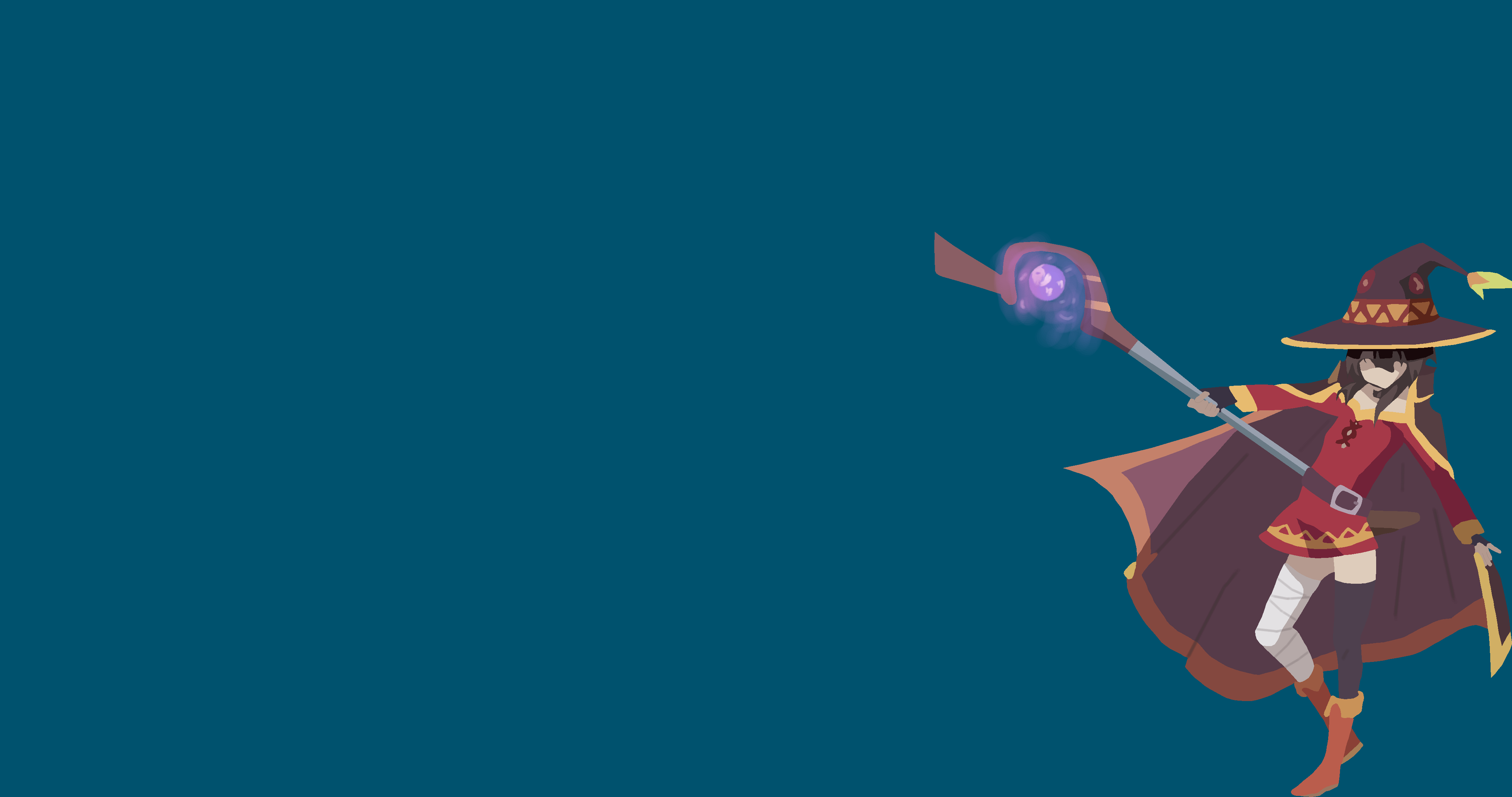 Hình nền đơn giản hóa 4096x2160 Megumin [4K)
