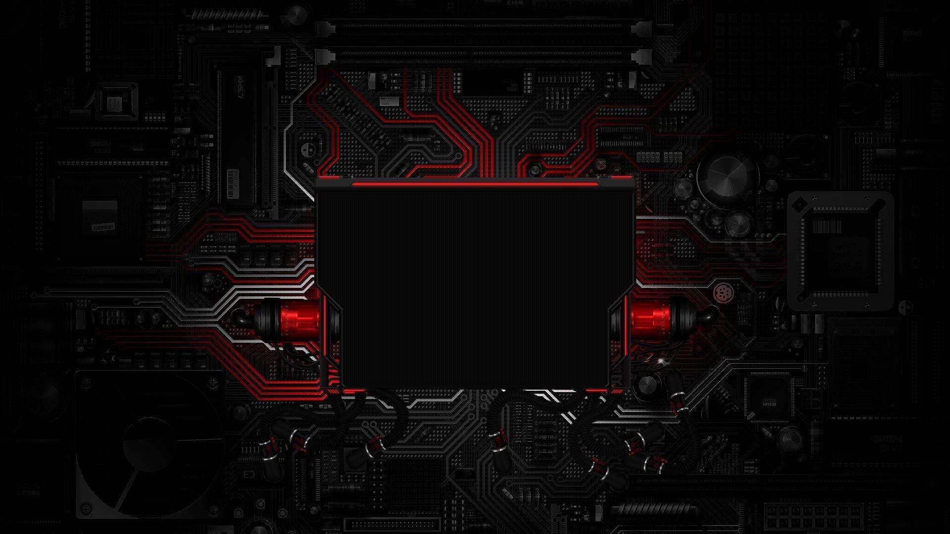 black technology background