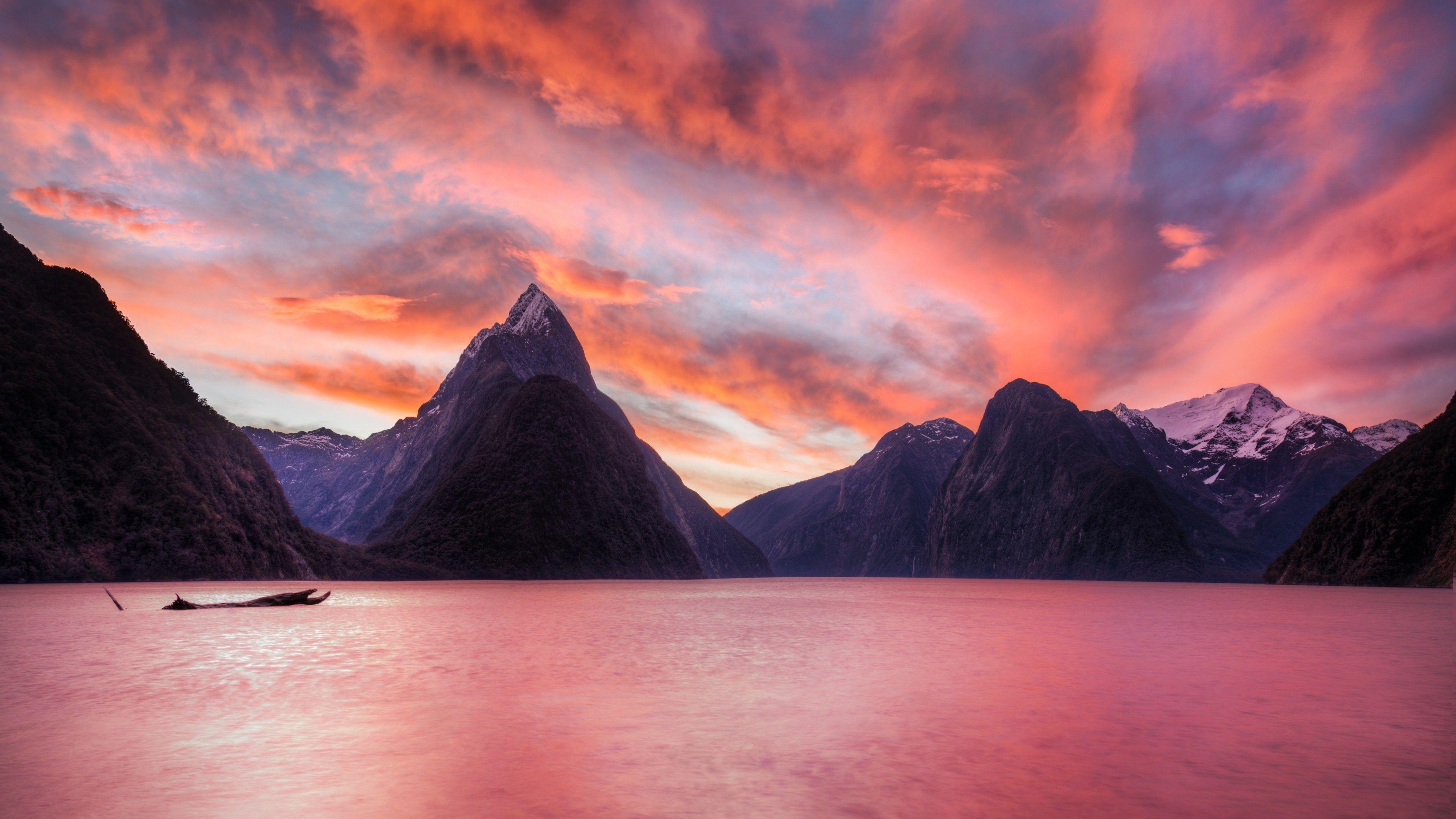 3840x2160 Wallpaper Milford Sound, Fjord, Fiordland National Park, New