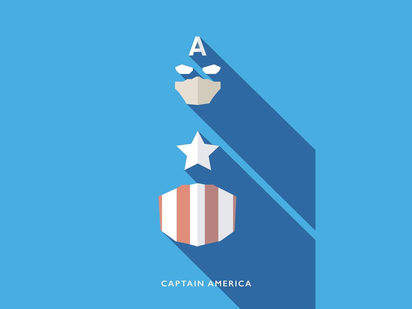 1400x1050 Captain America Minimalist 4K HD Wallpaper (1400x1050)