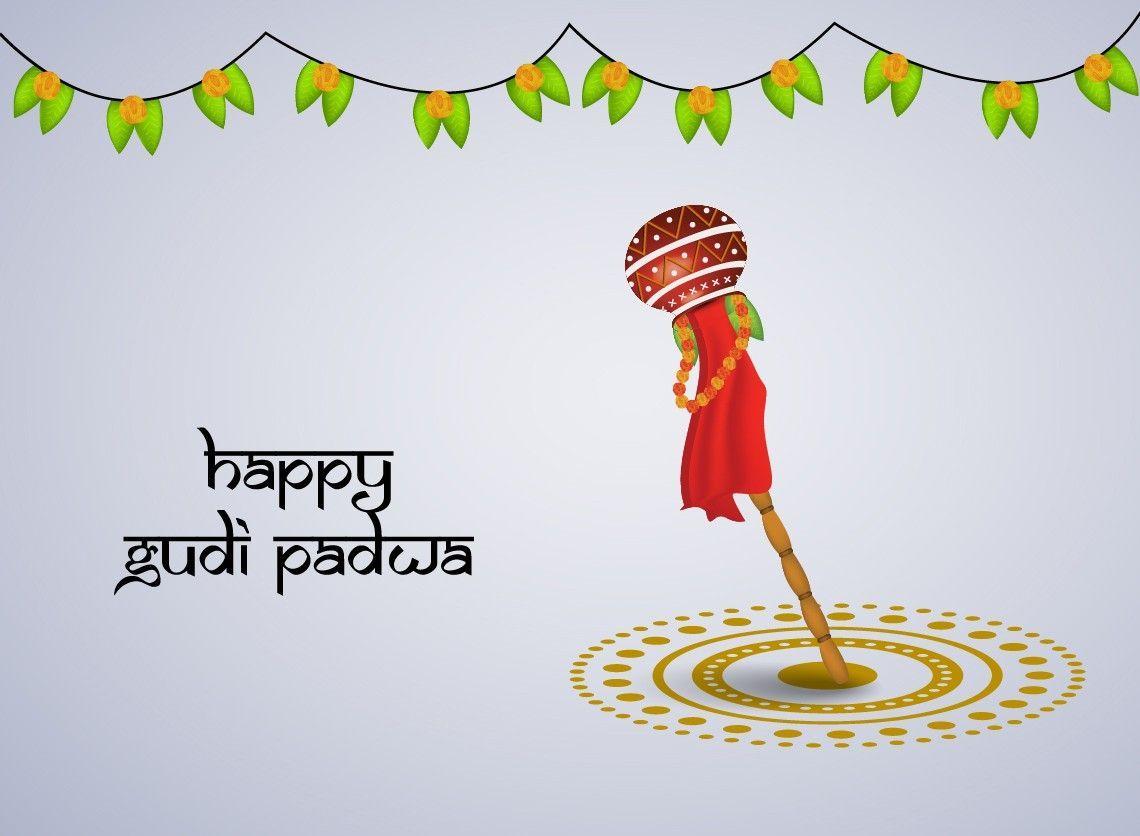 Happy Gudi Padwa Isolated On Plain Background Royalty Free SVG Cliparts  Vectors And Stock Illustration Image 95925893