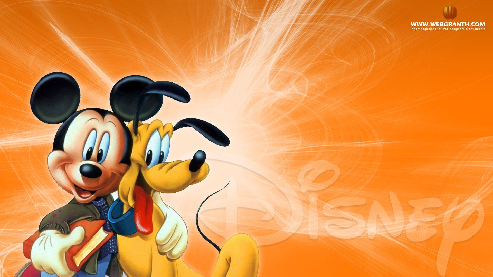 1920x1080 Disney Mickey Mouse And Pluto Wallpaper HD Widescreen Free