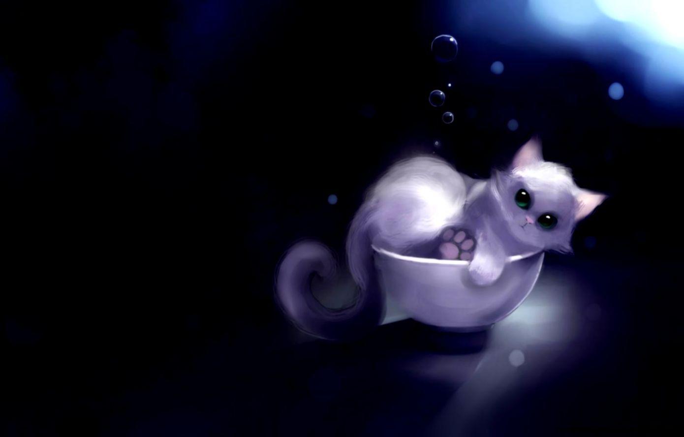 Cute Anime Cat Wallpapers - Top Free Cute Anime Cat Backgrounds - WallpaperAccess