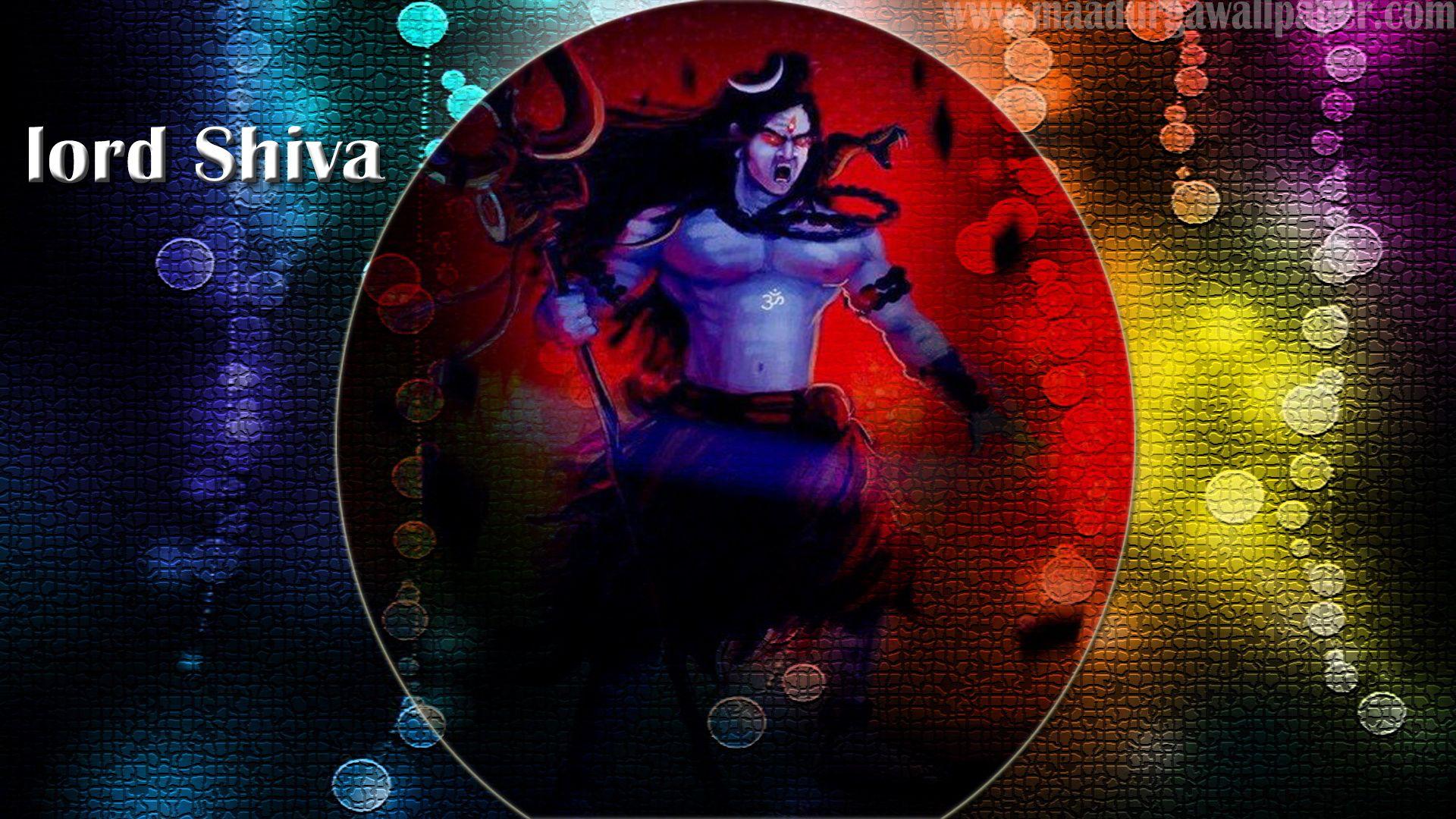 1920x1080 Lord Shiva Angry hình nền được mô tả trong hình thức hung dữ
