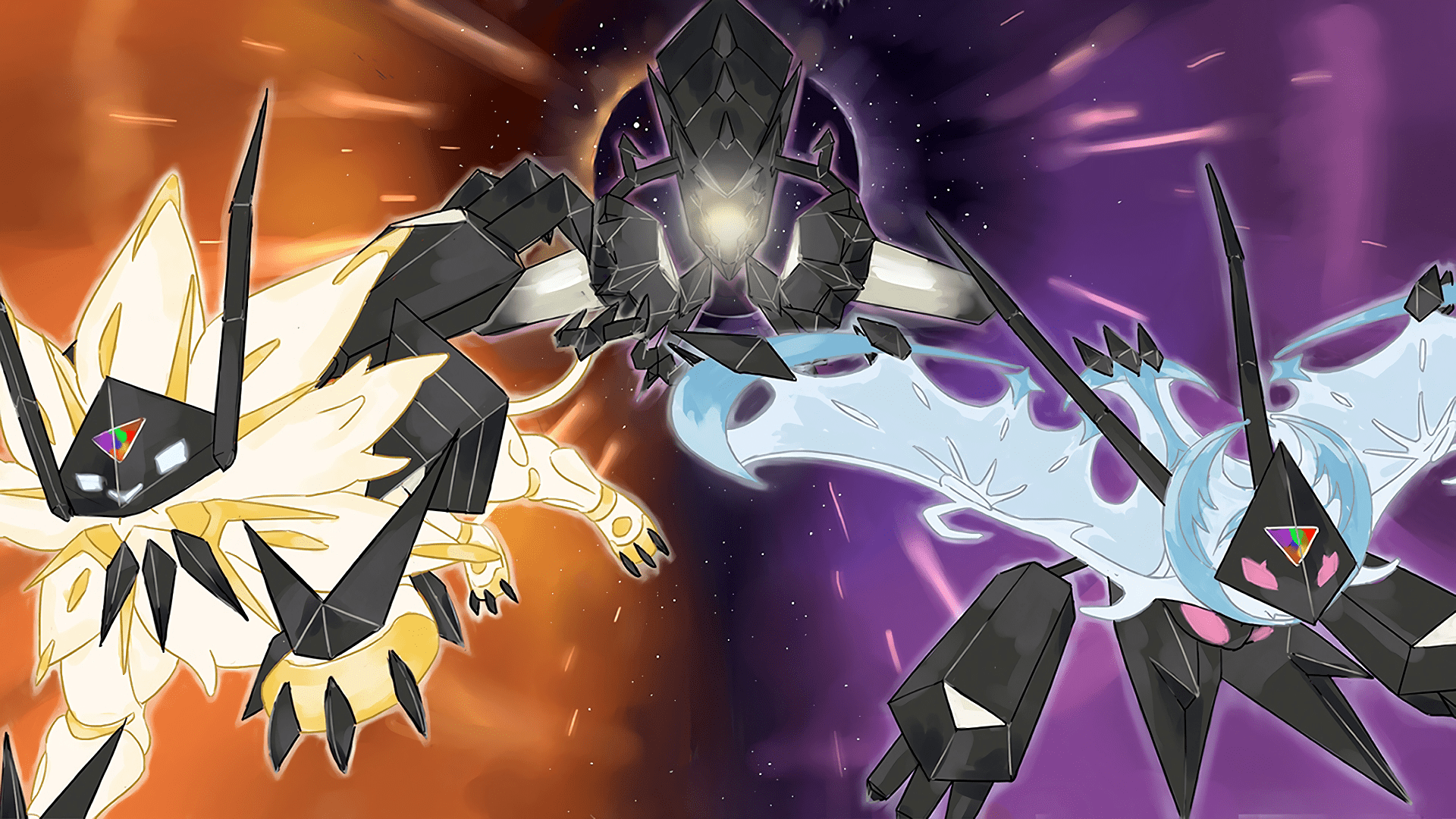 My attempt at drawing the “Aliens”! (Ultra Necrozma, Ultra Beasts, Solgaleo,  Lunala) : r/pokemon