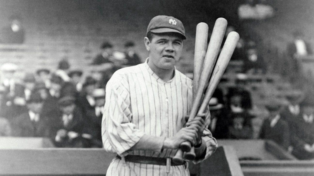 Download Babe Ruth Poster In Black Wallpaper