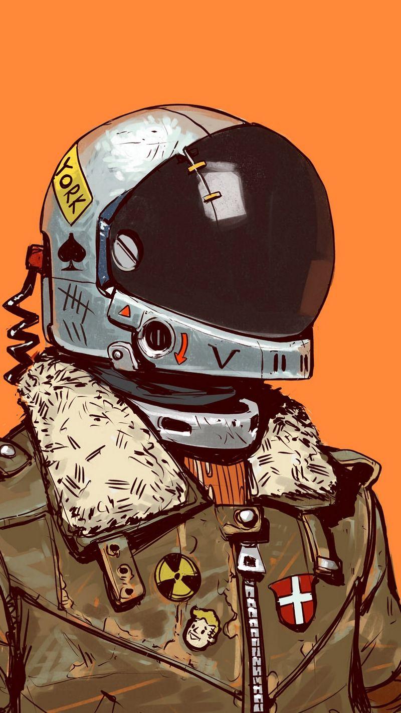 800x1420 Download wallpaper 800x1420 soldier, helmet, art, digital art, sci