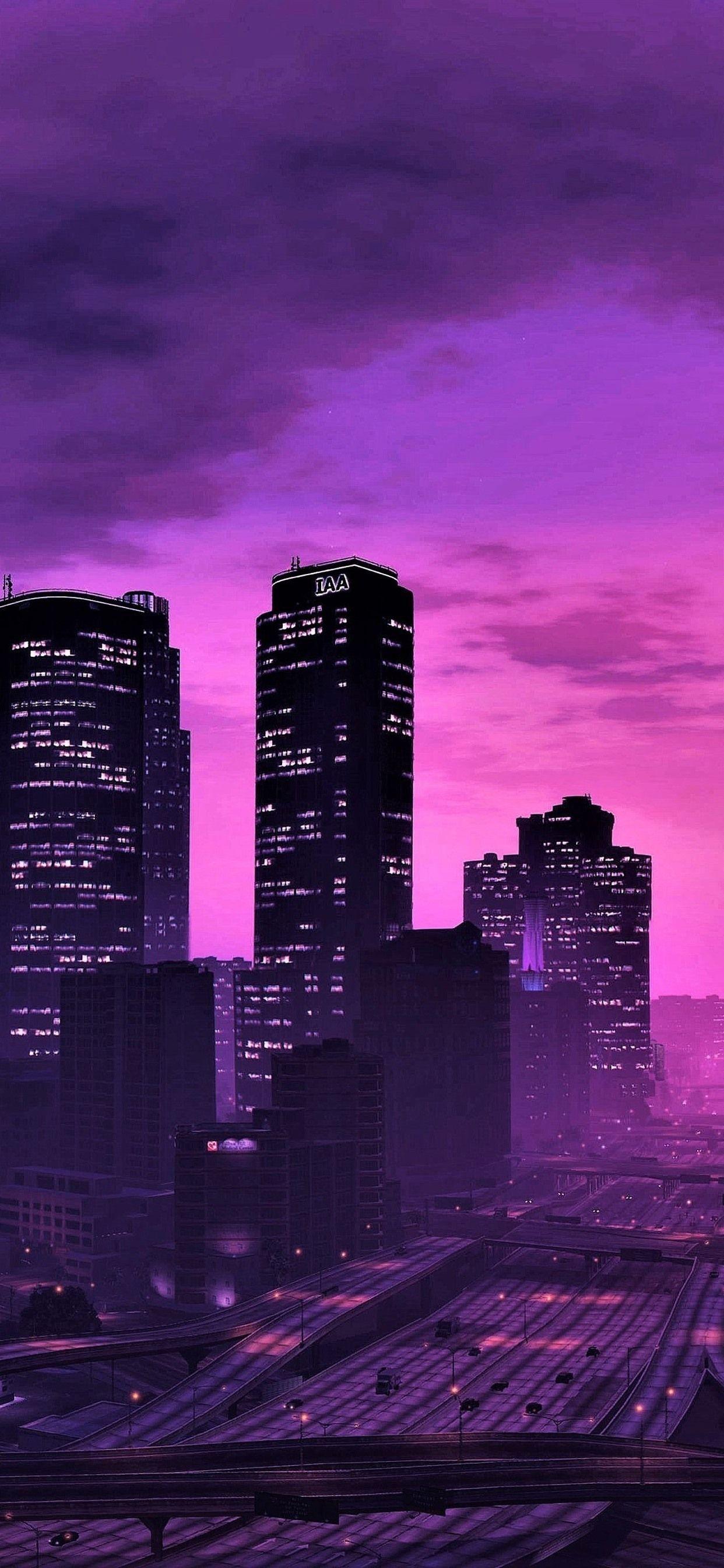 Purple City iPhone Wallpapers - Top Free Purple City iPhone Backgrounds -  WallpaperAccess