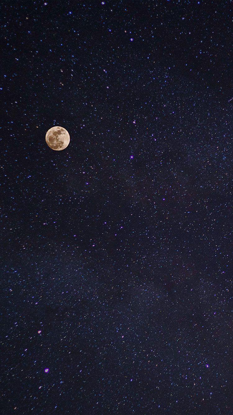 750x1334 iPhone wallpaper. moon night space star nature