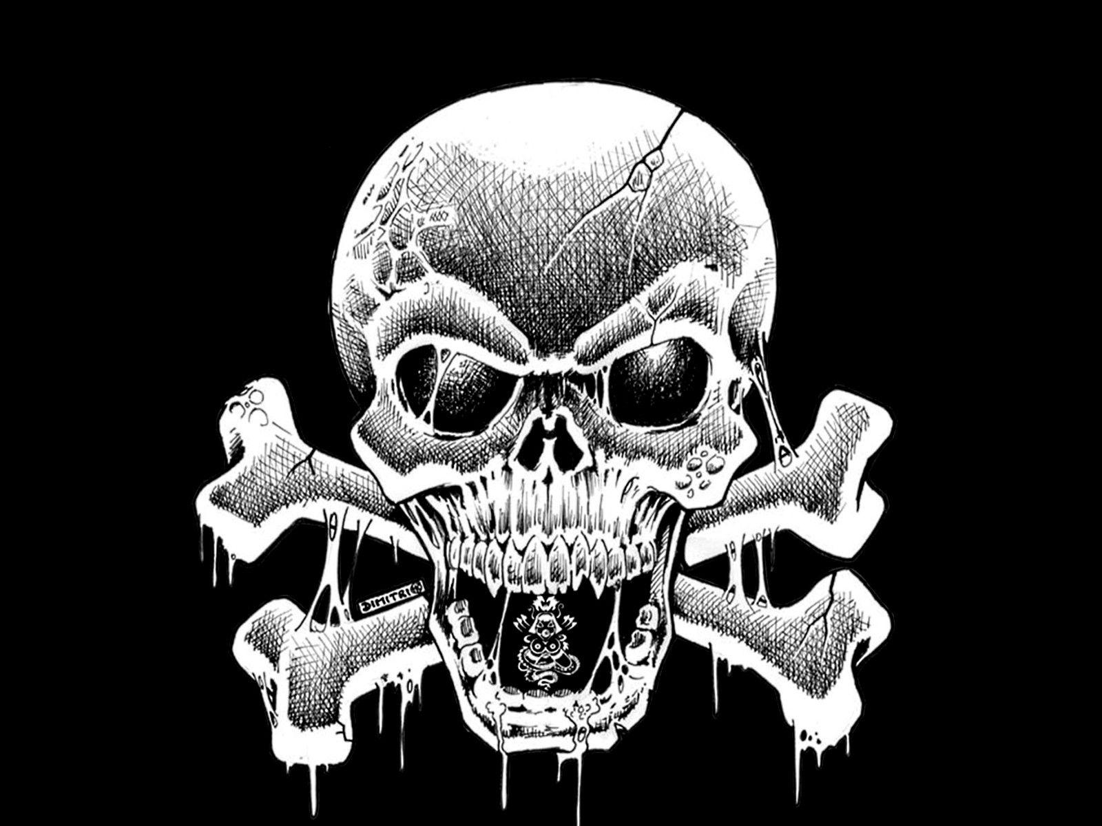1600x1200 skulls, skull and crossbones wallpaper