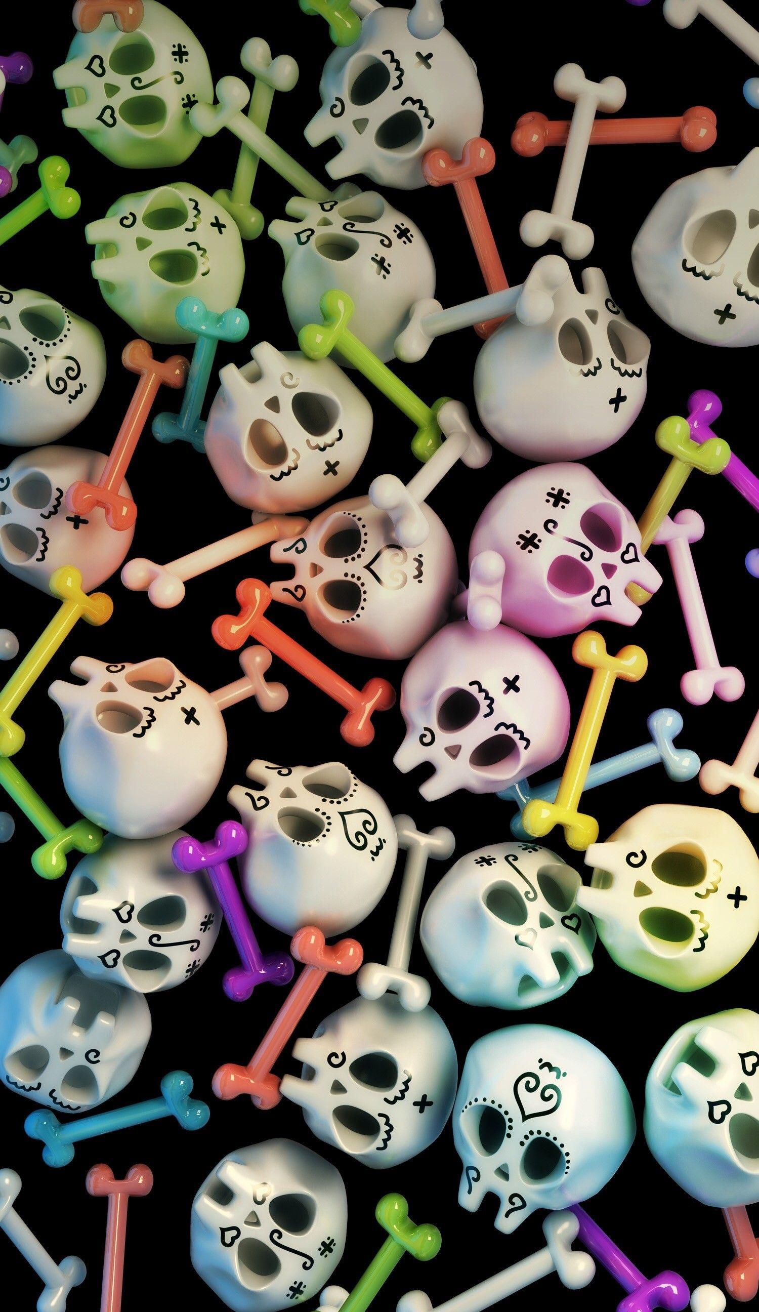 1500x2592 Sugar Skull Wallpaper for iPhone
