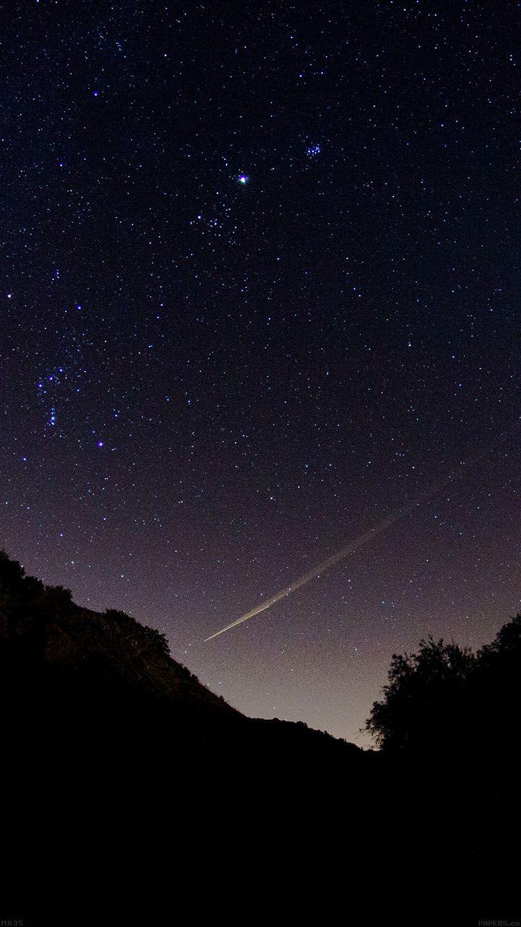 750x1334 Papers.co Mg Astronomy Space Sky Night Beautiful Falling Star Iphone