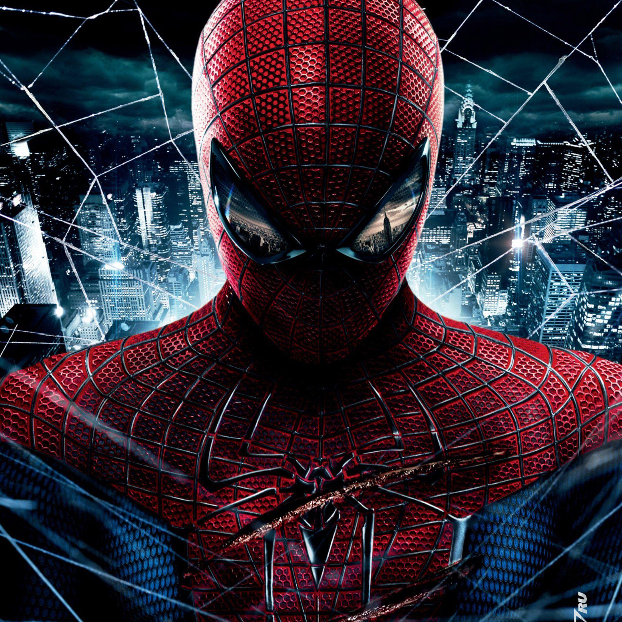 2048x2048 FREEIOS7. Ultimate Spiderman Face HD IPhone IPad Wallpaper