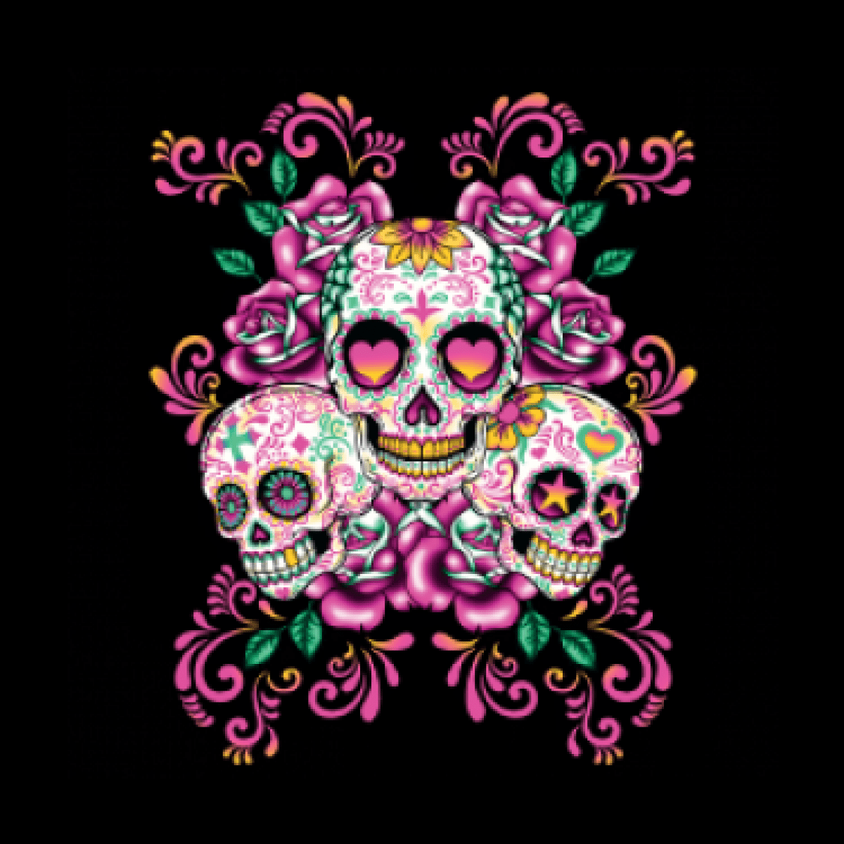 1200x1200 Skull Twitter Background. Skull