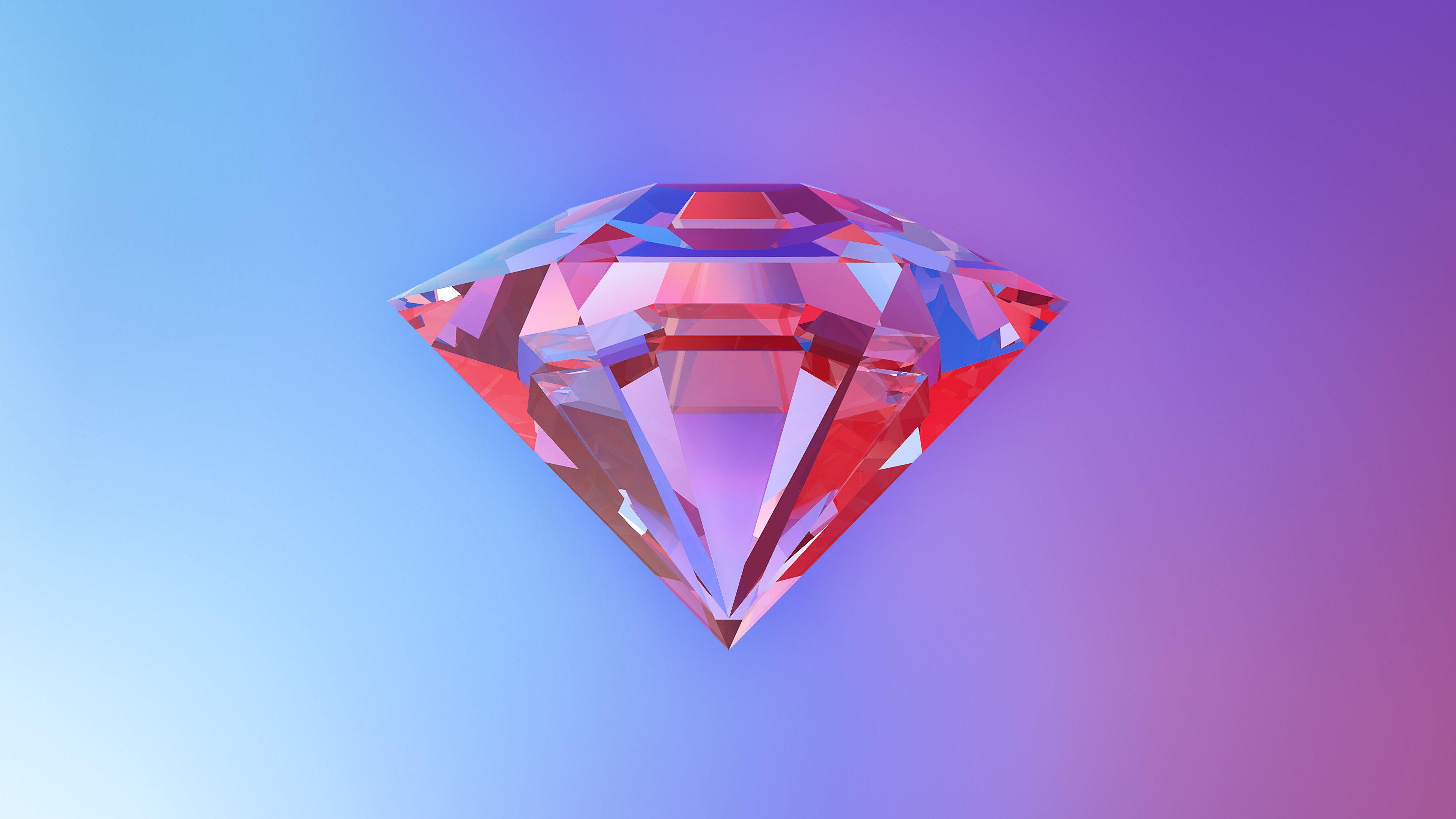 3840x2160 Purple Diamond Wallpaper