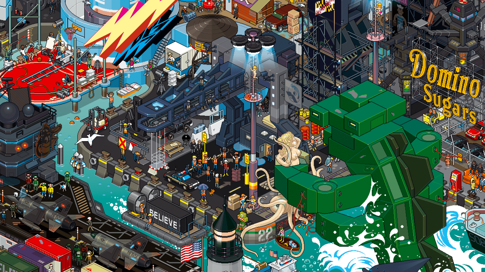 1600x900 Super Cool Pixel Art Posters By Eboy Wallpaper For iPhone