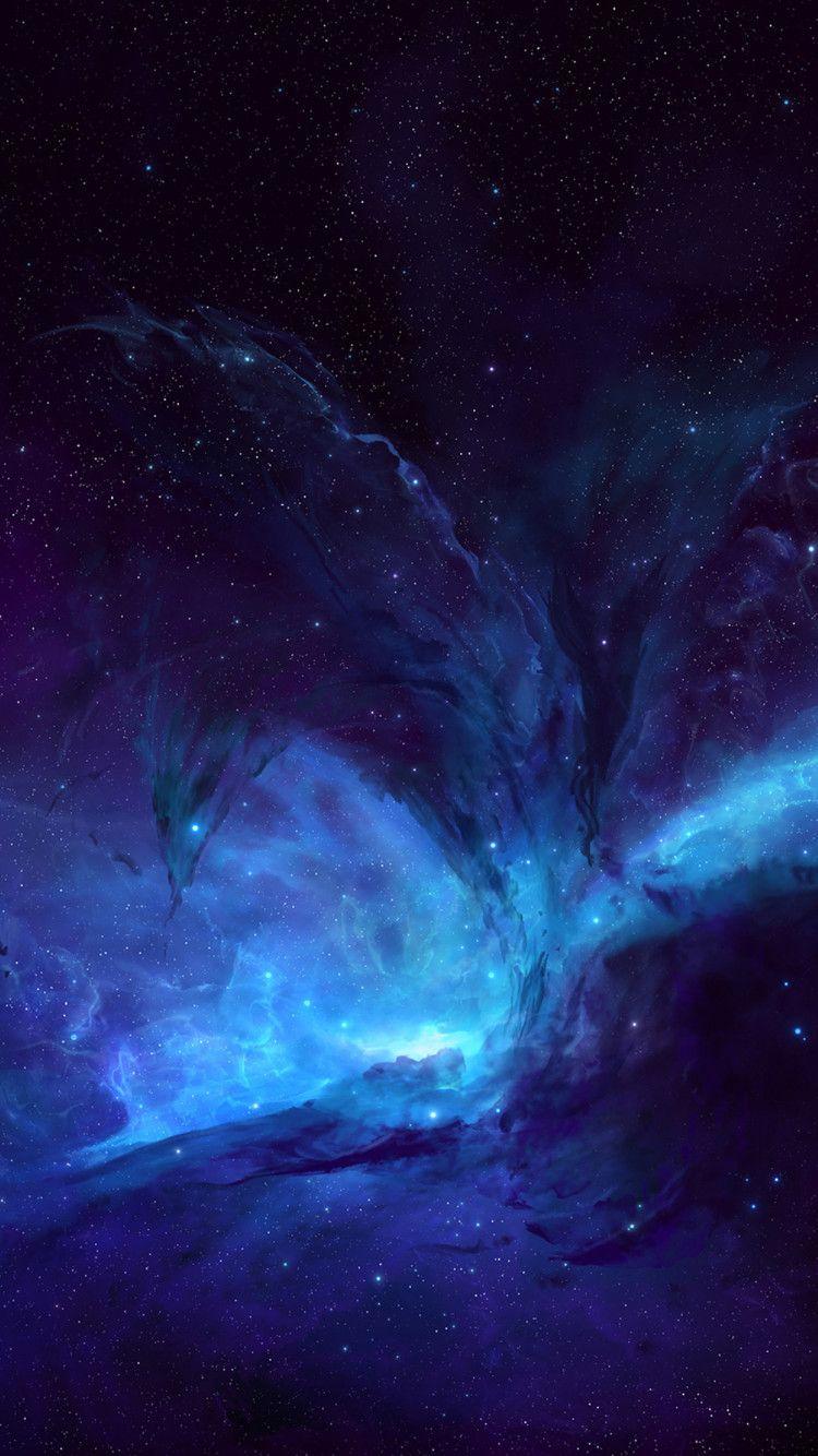 Blue Galaxy iPhone Wallpapers - Top Free Blue Galaxy iPhone Backgrounds ...