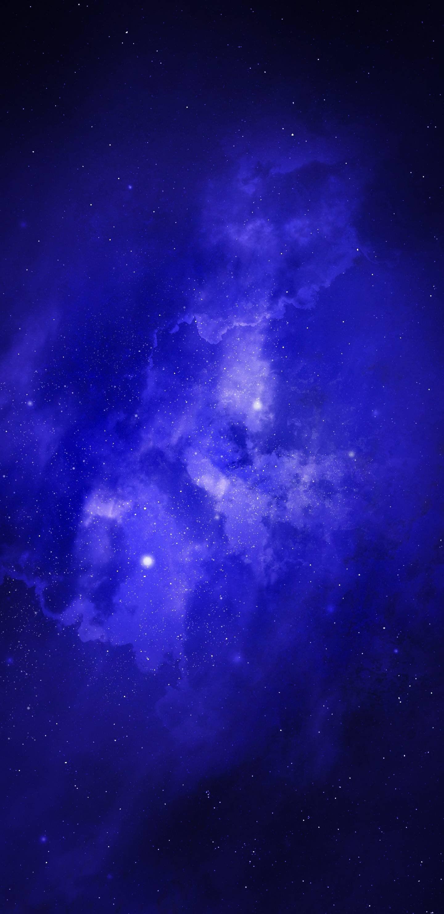 Hình nền Blue Galaxy 1440x2960