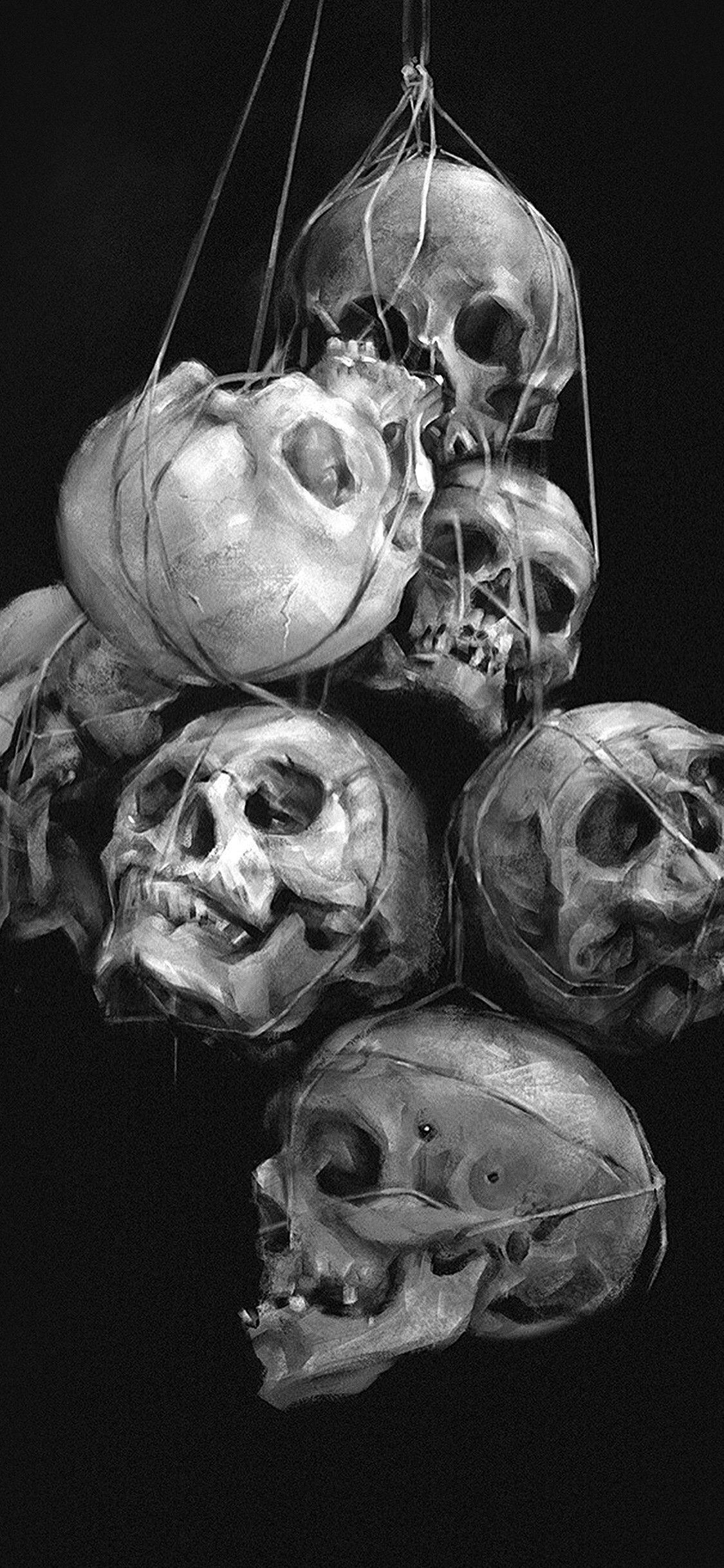 1125x2436 iPhone 6 Wallpaper Skull
