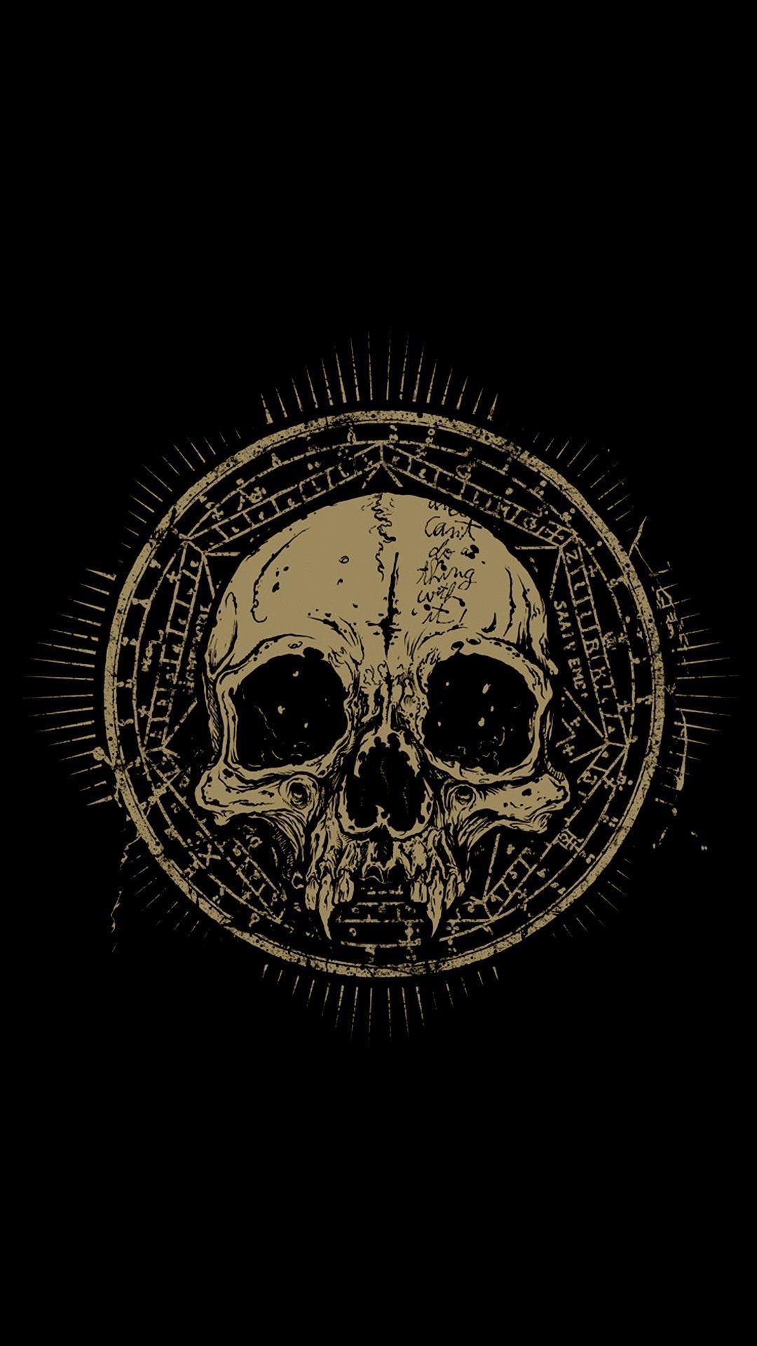 1080x1920 iPhone Wallpaper. Skull, Bone, Illustration, Font, Drawing, Art