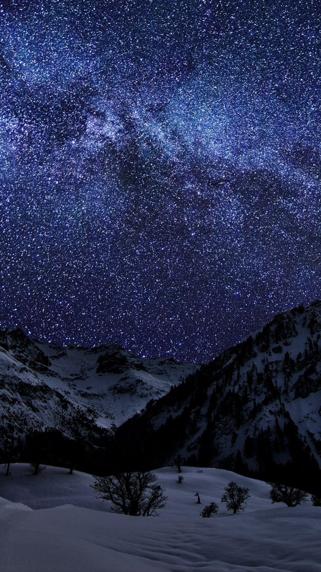 1080x1920 Night and stars HD Wallpaper for iPhone 7