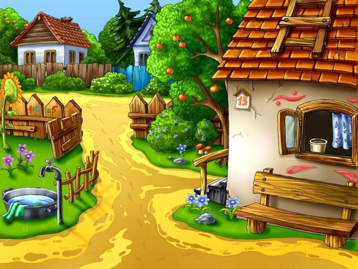 cartoon house background