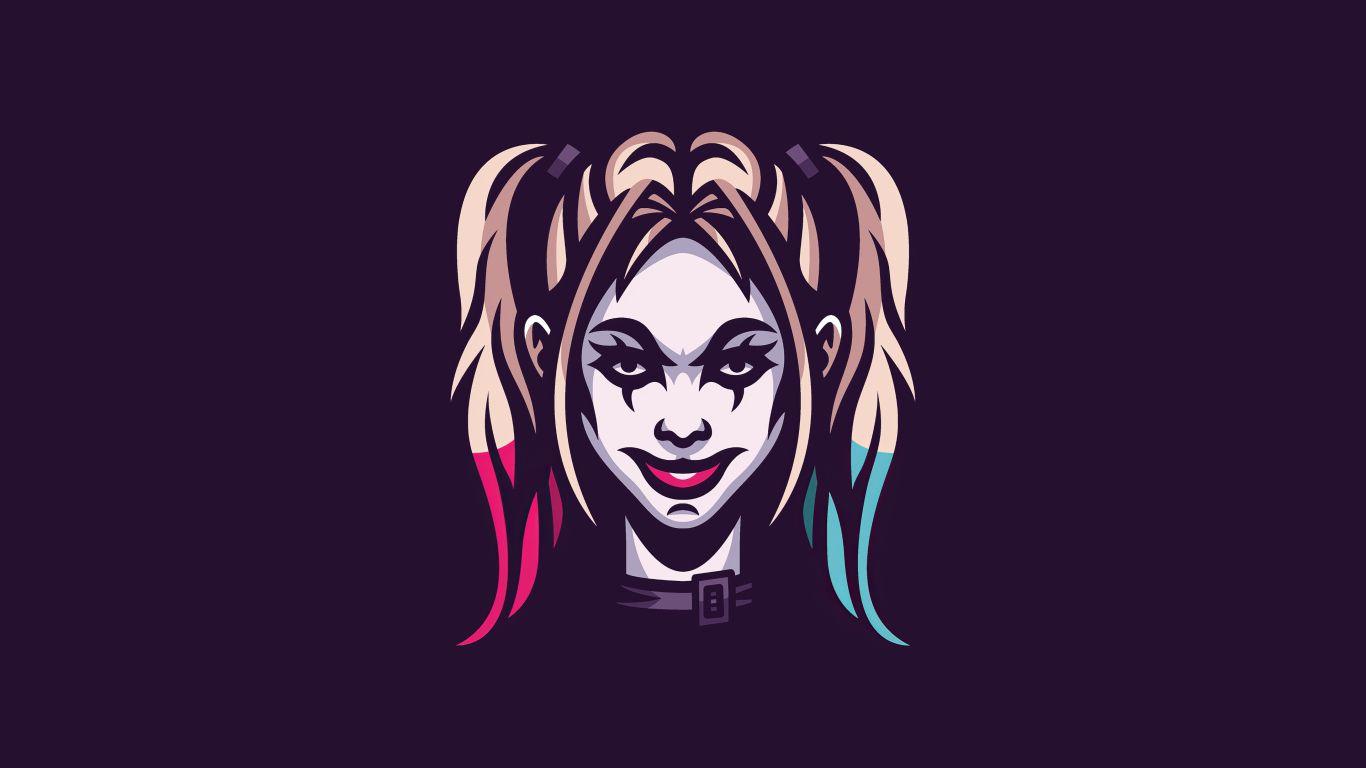 1366x768 4k Harley Quinn Minimal Art 1366x768 Resolution Wallpaper