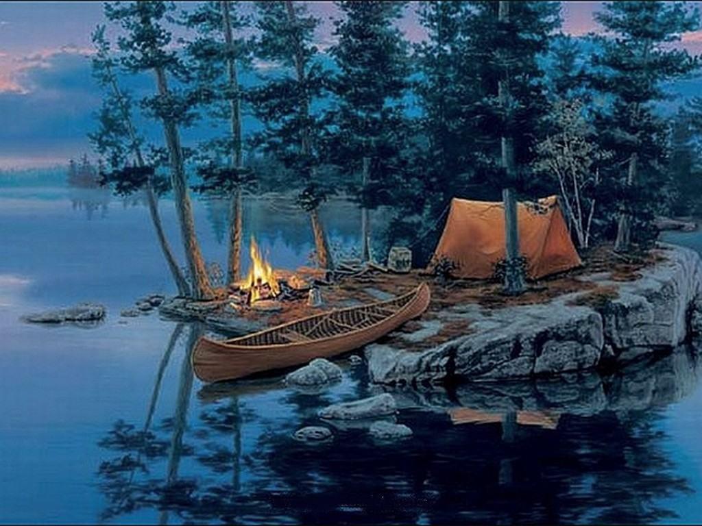 1024x768 Camping Wallpaper
