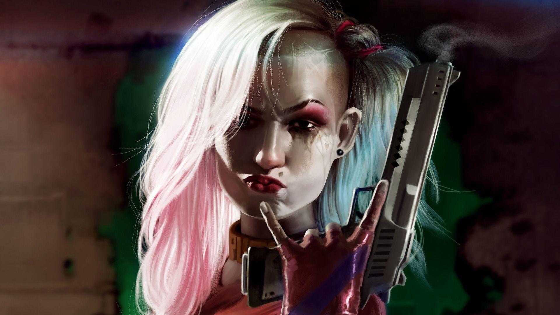 1920x1080 Cool Harley Quinn Wallpaper