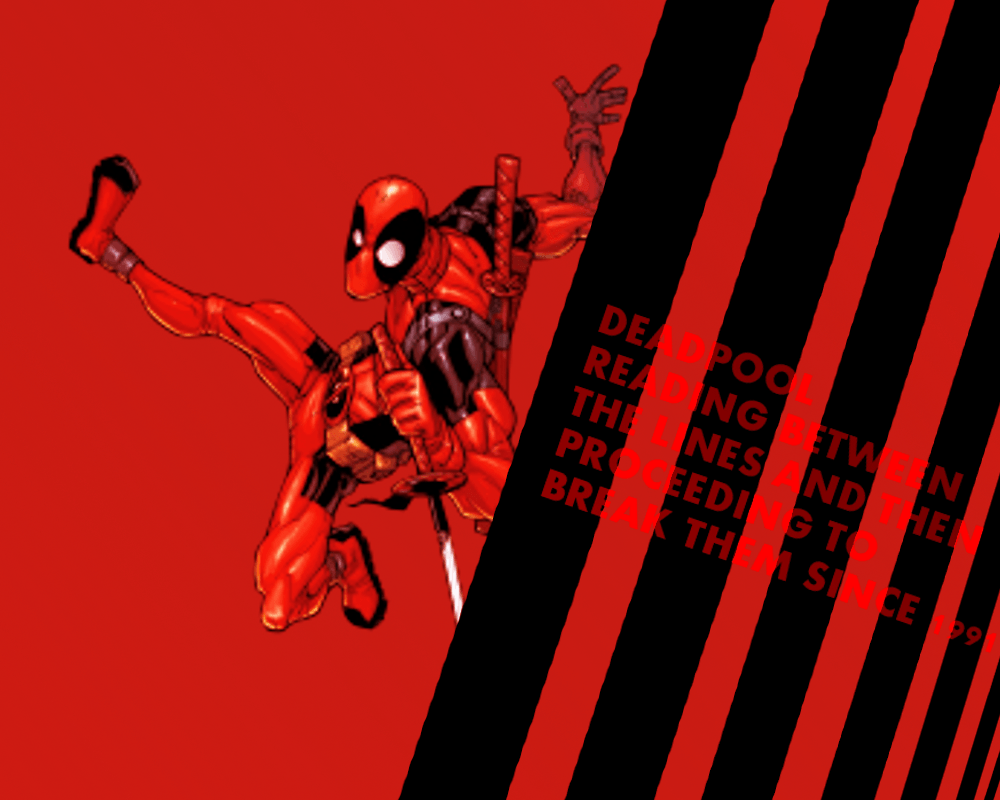 1000x800 Deadpool Read B W The Lines Wallpaper