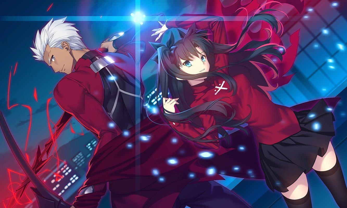 1333x800 Fate Stay Night character digital wallpaper, Tohsaka Rin, Archer