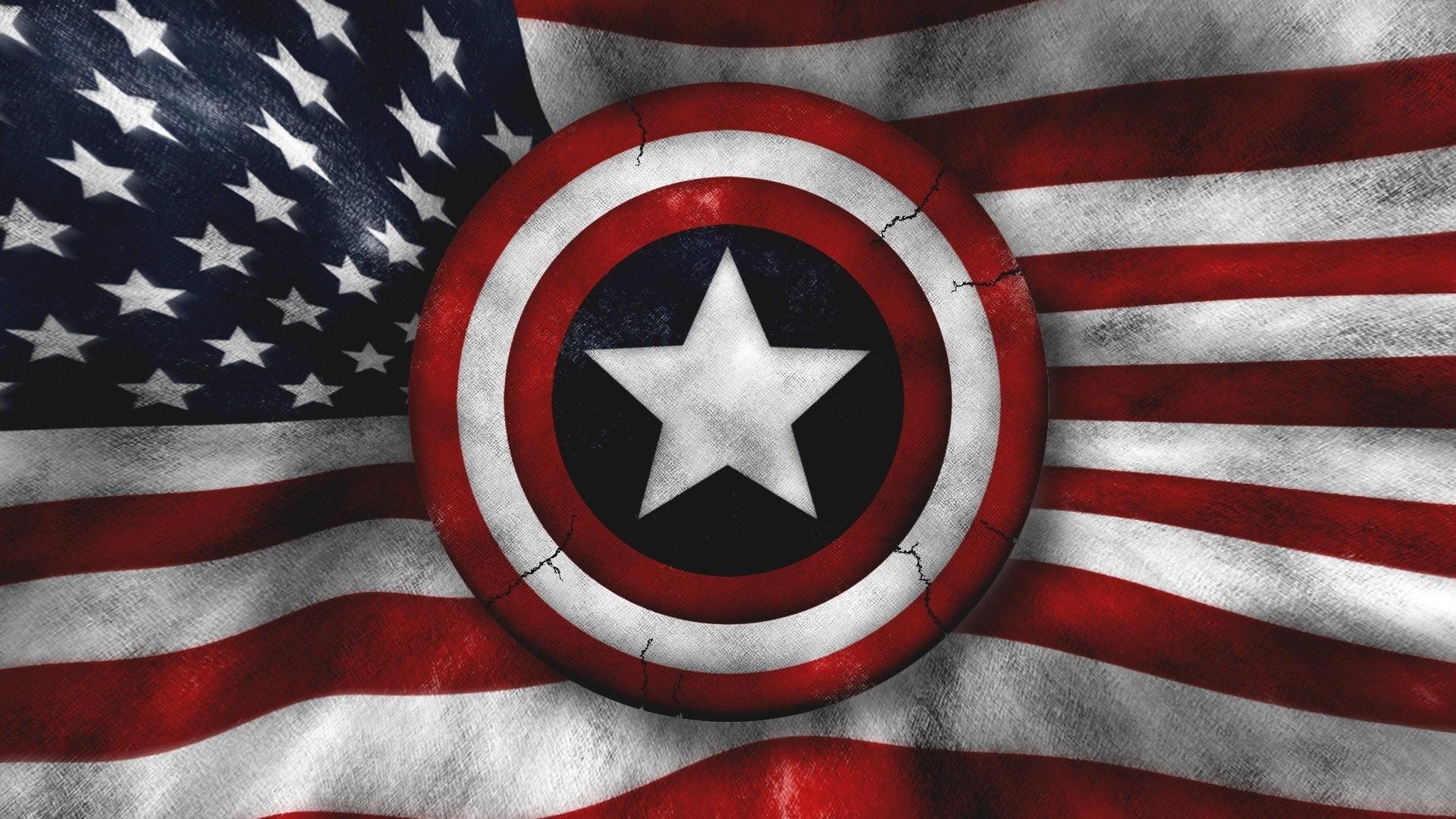 1920x1080 Abstract captain america american flag 3D wallpaper