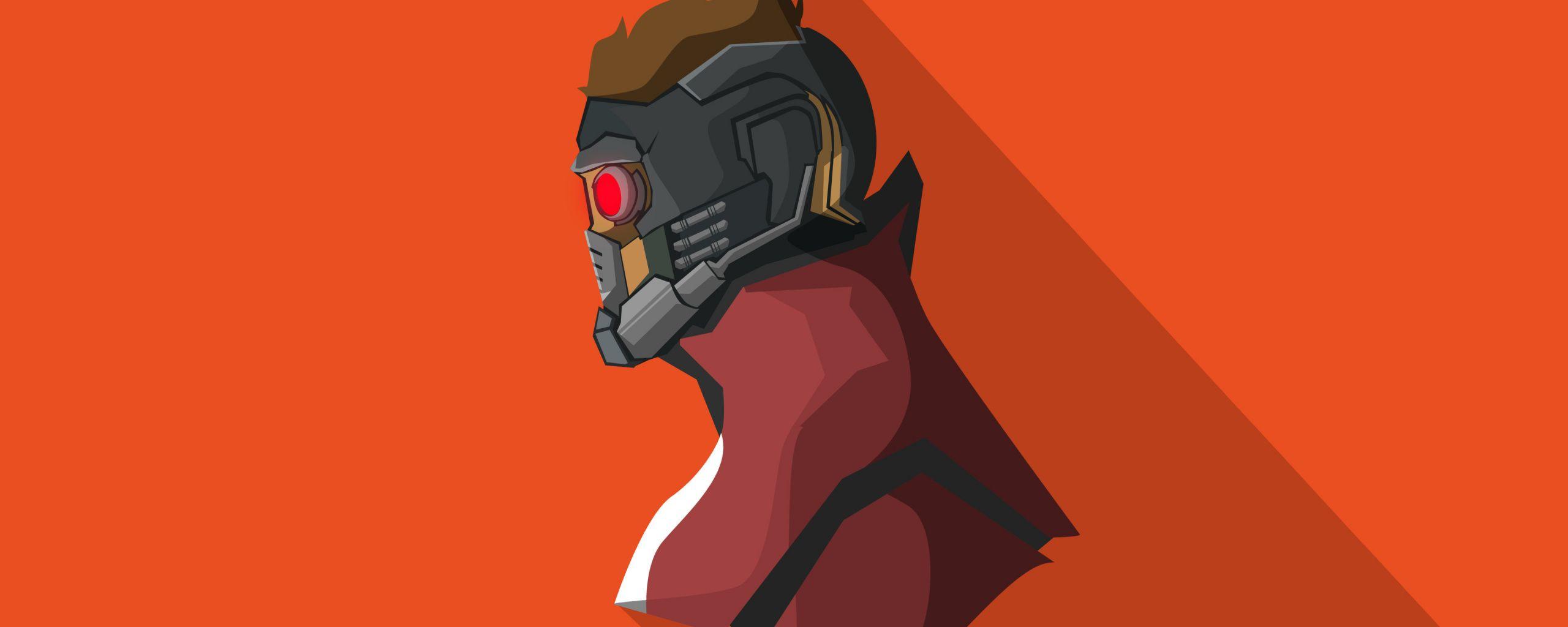2560x1024 Download 2560x1024 wallpaper star lord, superhero, marvel, minimal