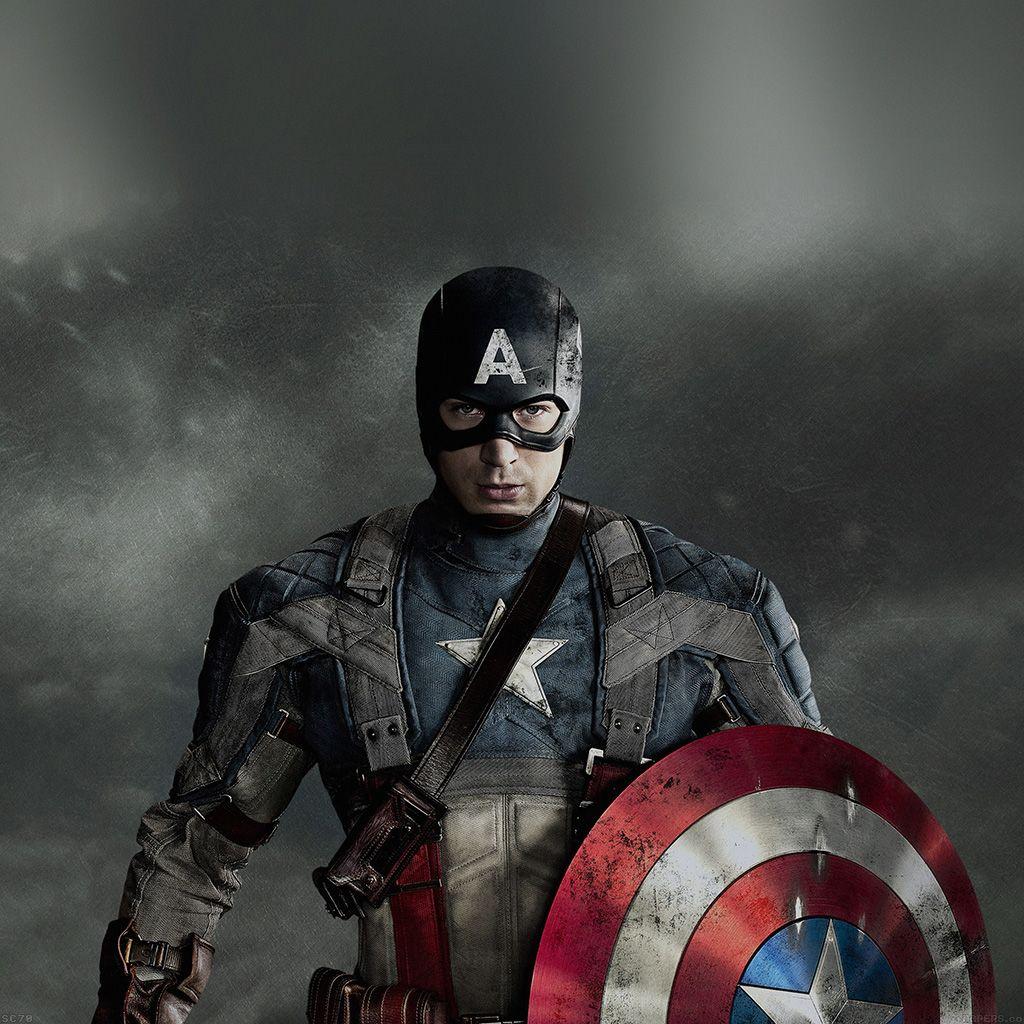 1024x1024 FREEIOS7.  Captain America hero parallax HD iPhone iPad
