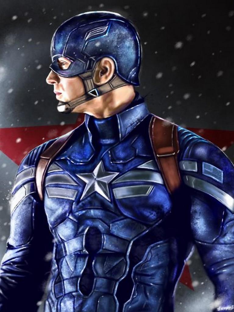 768x1024 Wallpaper Captain Amerika HD for Android