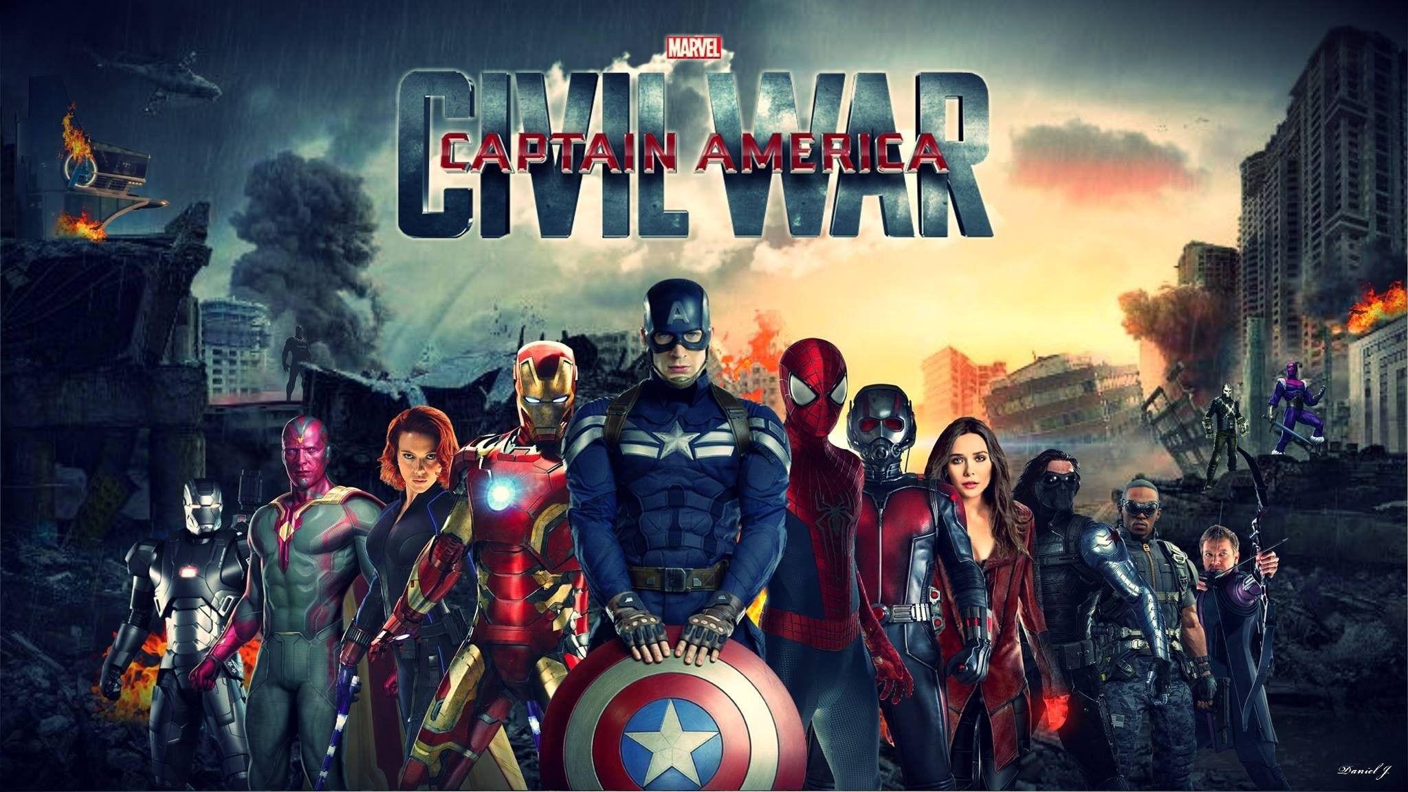 2048x1152 Marvel Civil War Wallpaper