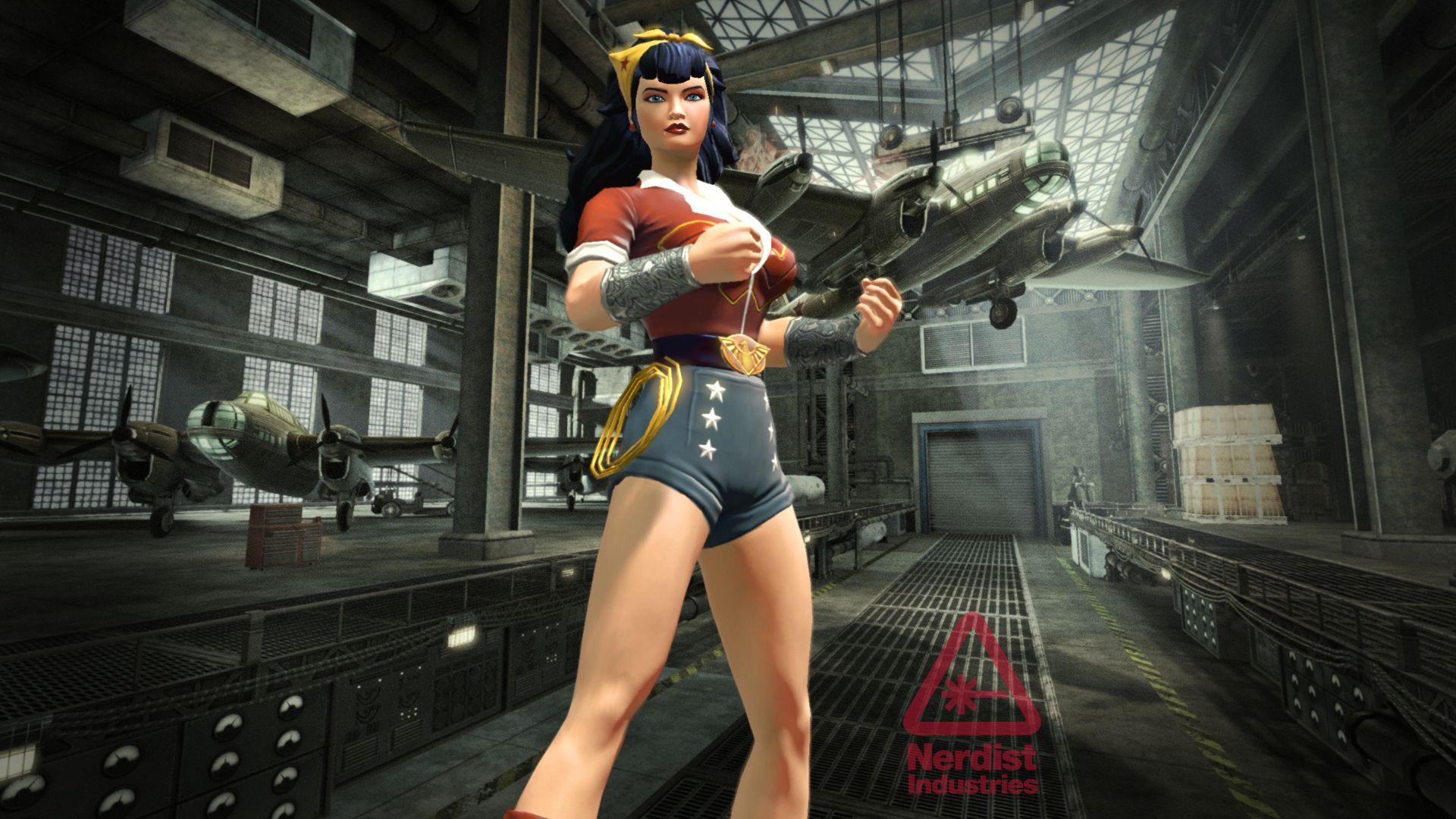1920x1080 Exclusive: See Bombshells Harley Quinn and Supergirl in DC Universe