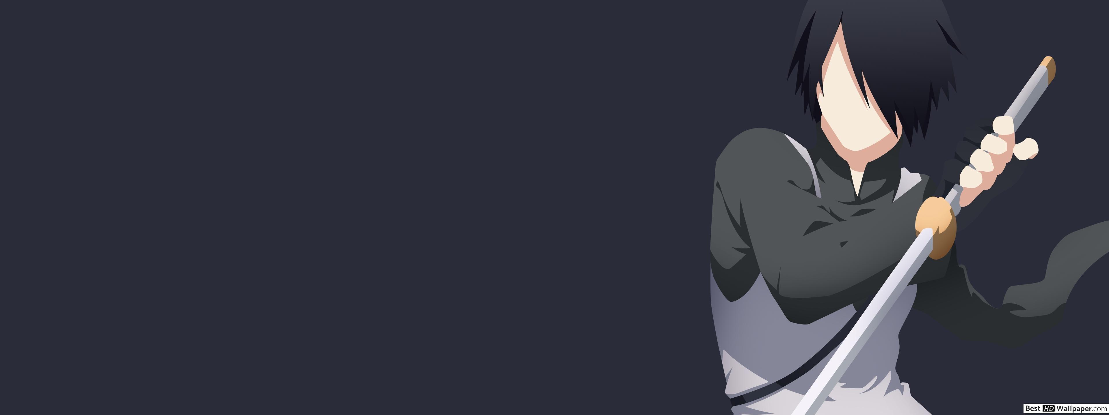 3840x1440 Sasuke Uchiha of Naruto HD wallpaper download