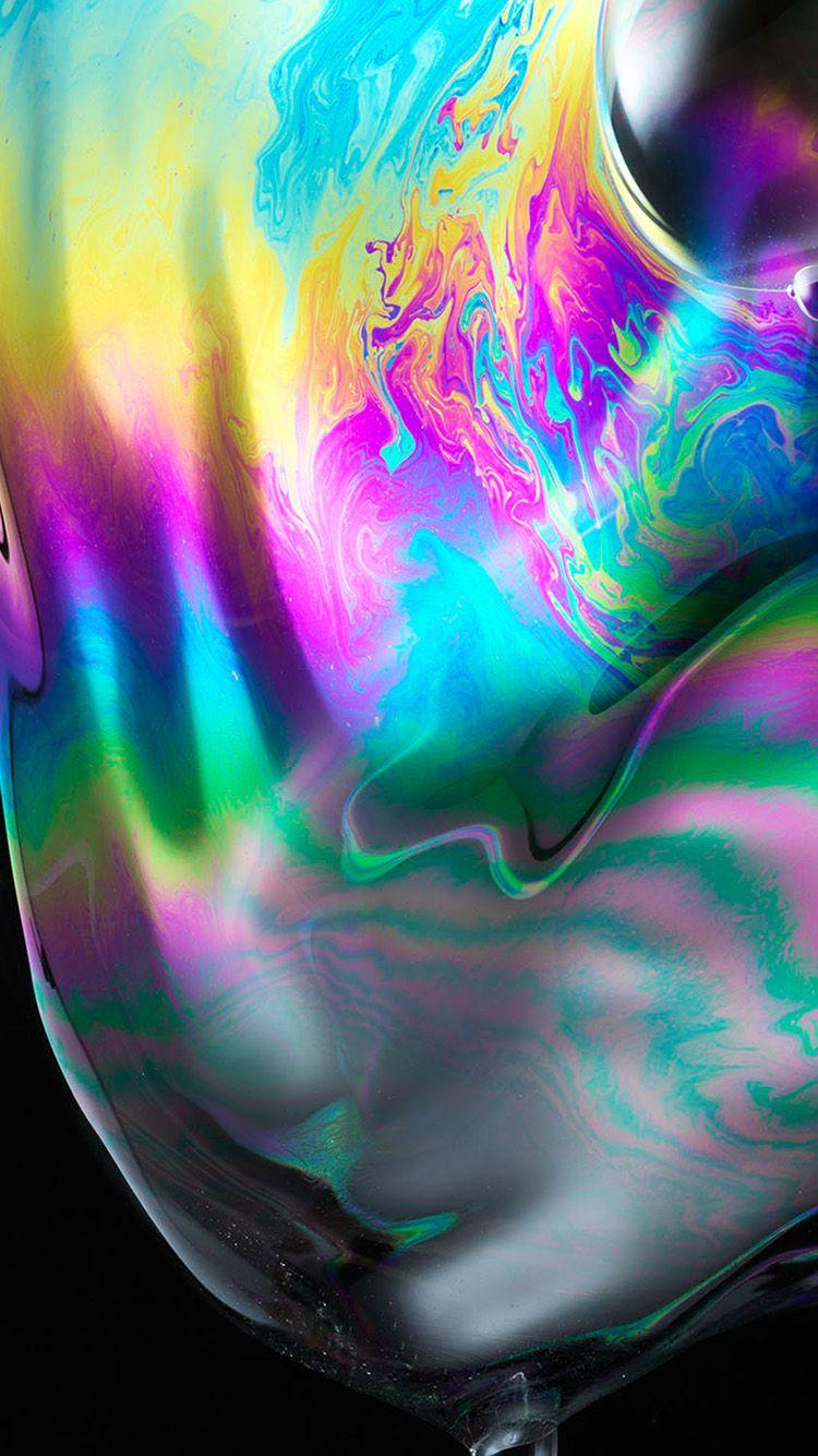 750x1334 iPhone 6 wallpaper. rainbow dark oil
