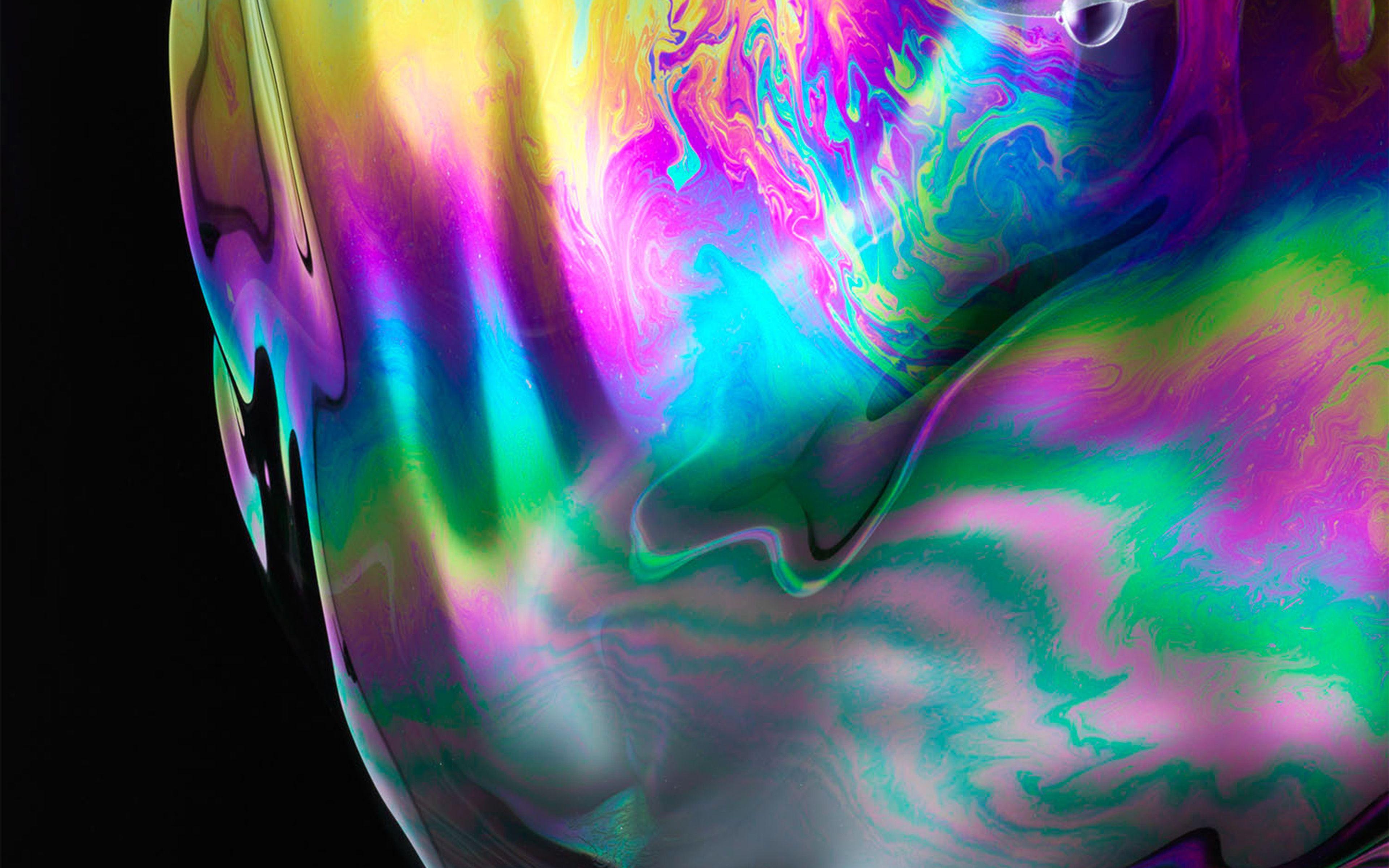 3840x2400 Rainbow Dark Oil Paint Digital Art Illustration Wallpaper
