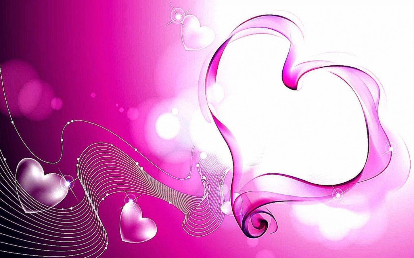 1440x900 Free download Pink Love Hearts Smoke Wallpaper HD Wallpaper