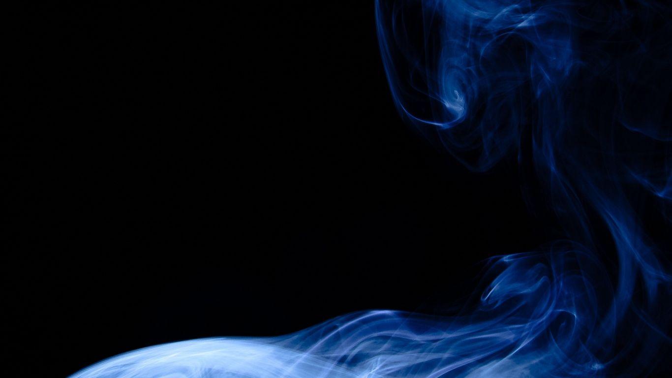 1366x768 Download wallpaper 1366x768 smoke, shroud, dark, blue, black