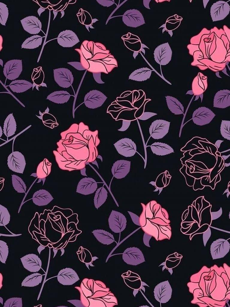 768x1024 Free download Real Dark Floral iPhone Wallpaper Top Real Dark