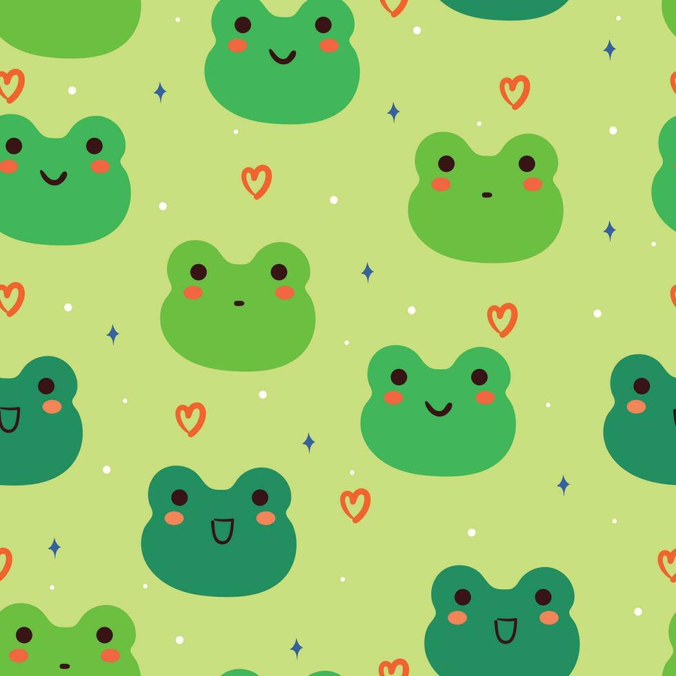 980x980 seamless pattern cartoon frog. cute wallpaper for kids, gift wrap paper