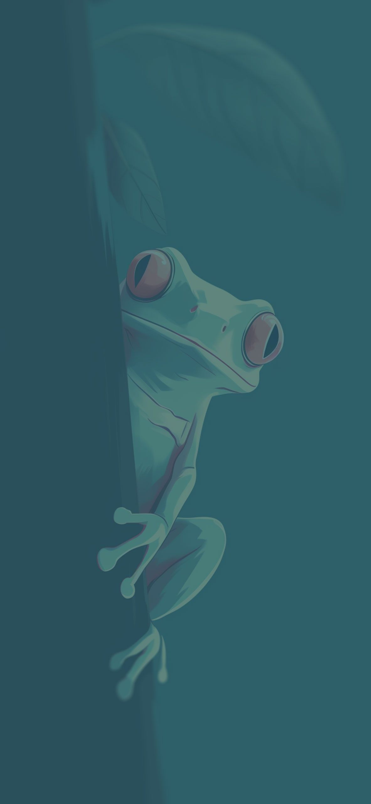1183x2560 Cute Toad & Leaves Art Wallpaper Frog Wallpaper iPhone