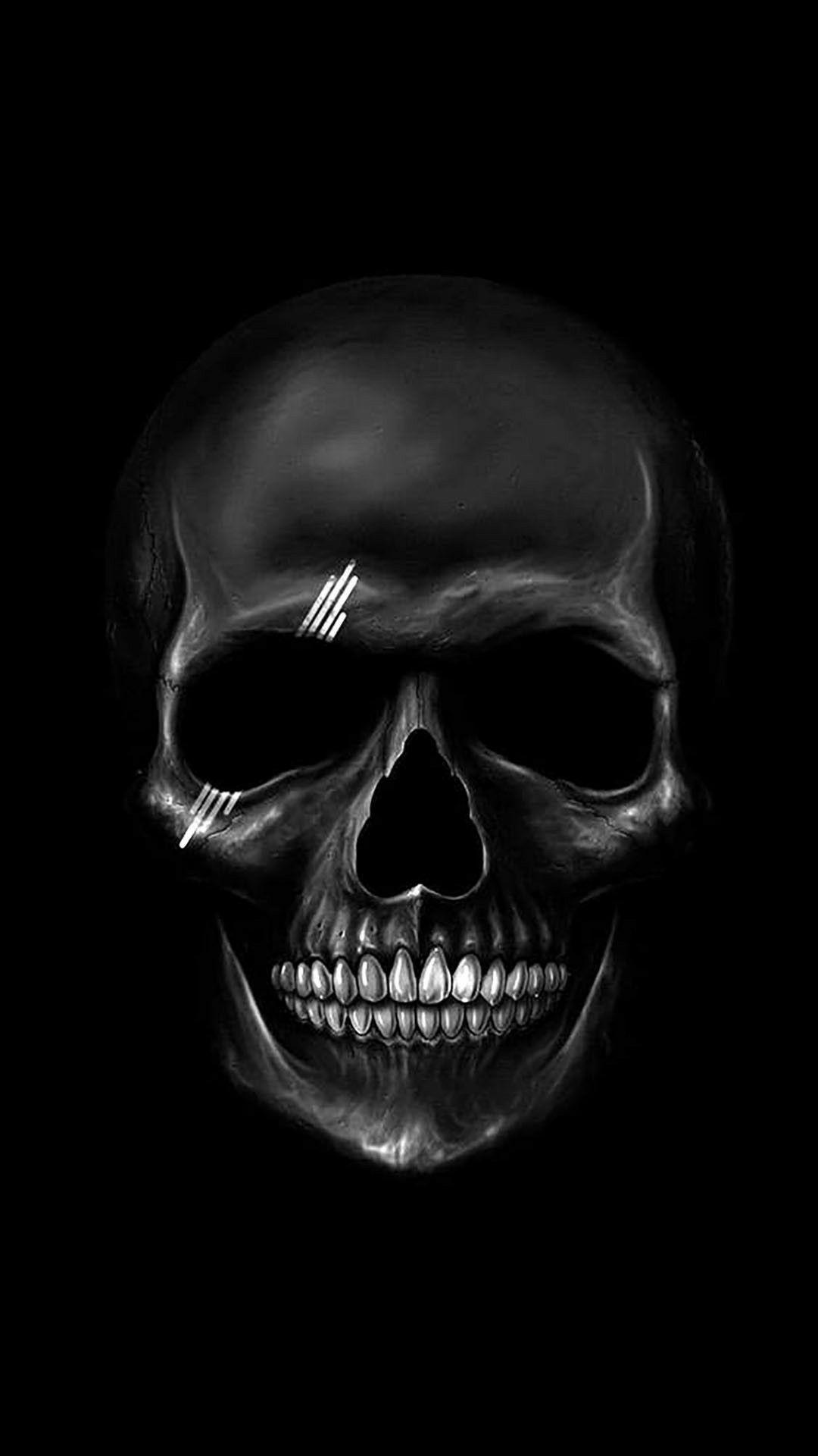 1080x1920 Visual. Black skulls wallpaper, Skull wallpaper